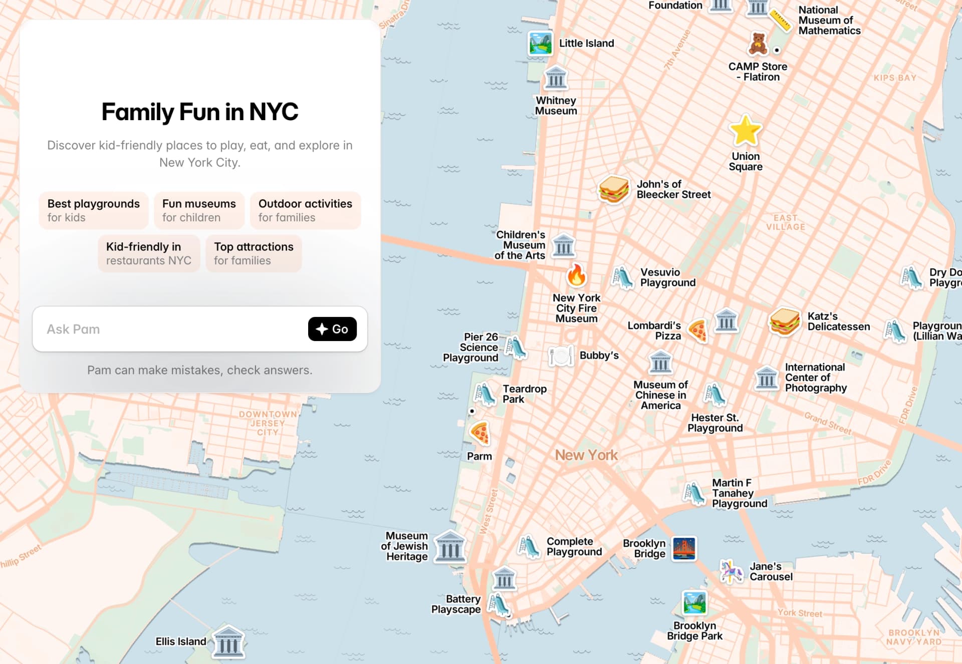 PamPam AI map maker — create custom interactive travel maps